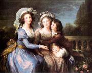Charles Lebrun Marquise de Roug with Her Sons Alexis and Adrien oil painting artist
